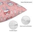 thumbnail image 3 of Pofeuu Girl Rabbit Print Double-sided plush pillowcase Square Throw Pillow Covers Pillows Cover for Living Room Bedroom Sofa Couch Cushion Cover（No pillow core）-22"x22", 3 of 7