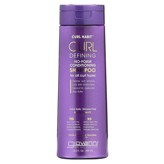 Giovanni Curl Habit, Curl Defining No-Foam Conditioning Shampoo, For All Curl Types, 13.5 fl oz (399 ml)