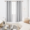thumbnail image 4 of Deconovo Thermal Insulated Linen Curtains 72 inch Length Pack of 2, 100% Blackout Curtains for Bedroom, Light Gray, 42" x 72", 2 Panels, 4 of 9