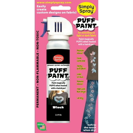 Spray Puff Fabric Paint 2.5oz-Black