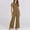 Khaki, variant on successthop Wide Leg Jumpsuits for Women Beige Ribbed Pants Solid Elastic Empire Waist Oversized Wide Leg Flattering Overalls Long Short Sleeve Rompers One Piece Free Dupe
