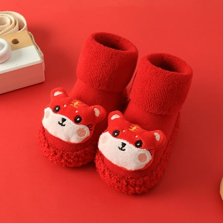 

TOWED22 Baby Girl Shoes Autumn And Winter Cute Children Toddler Shoes Boys And Girls Flat Bottom Non Slip Lightweight Warm RD1
