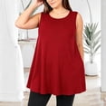 thumbnail image 4 of Timegard Camisoles pour Femmes Grande Taille Col Rond Sans Manches Blouse Ample d'Été Décontractée avec Poches, 4 of 6
