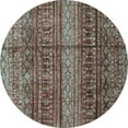 thumbnail image 1 of Ahgly Company Indoor Round Abstract Light Blue Modern Area Rugs, 6' Round, 1 of 4