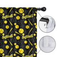 thumbnail image 4 of Blackout Kids Curtains,Softballs and Text Black Pattern Children's Insulated Curtains Set Of 2,Bedroom Essentials,Toddler Room Decor 52"x84", 4 of 5