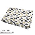 thumbnail image 5 of Trippy Floor Pillow Lounger Cover, Woman Eyes with Eyelash Unusual Style Fashion Modern Design Print Graphic, Nap Mat Printed Fabric Case for 5 Pillows, 88" x 27", Yellow and Black, by Ambesonne, 5 of 5