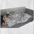 thumbnail image 6 of Purple Mandala Soft Flannel Fleece Throw Blanket, Lacy Pastel Floral with Butterfly and Lotus Design, Cozy Plush for Indoor and Outdoor Use, 50" x 70", White Pale Pink, by Ambesonne, 6 of 6