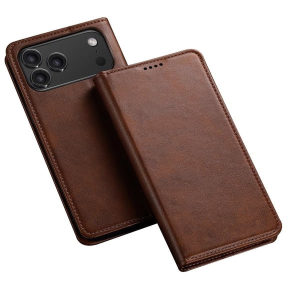 Case For Iphone 17/17 Pro/17 Pro Max/17 Air, Magnetic Flip Folio Leather Cover Stand Function Shockproof Shell