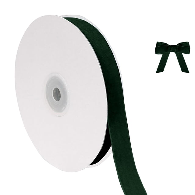 Velvet Ribbon for Elegant Christmas Tree Ornaments and Wedding Invitation