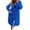 Blue, variant on Women's Sweatshirt Jacket with Side Pockets Plus Size Zip Up Hoodie for Women Oversized Loose Long Length Long Sleeve Coat Fashionable Solid Color Fall Winter Hooded Jacket S