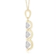 thumbnail image 2 of ANGARA Natural 3 Stone Diamond Journey Pendant in 14K Yellow Gold for Women (Size-4.4mm| Color-I-J| Clarity-I1-I2) | April Birthstone, Anniversary, Jewelry Gift for Women | Natural Diamond Necklace, 2 of 7