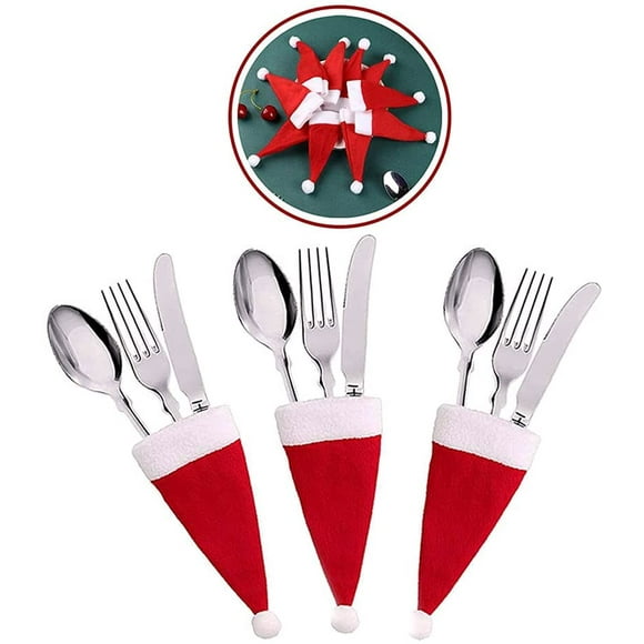 Christmas Silverware Holder - Christmas Cutlery Holders Xmas Party Dinner Table Silverware Bags Decoration 30pcs Xmas Dinner Table Decorations