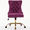 Purple, variant on PAPROOS Vanity Chair, Swivel Home Office Chair, Ergonomic Home Desk Chair with Golden Metal Base, Adjustable Height, Velvet Upholstered Tufted Button Task Chair, Purple