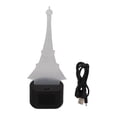 thumbnail image 2 of Digital Calendar Clock, 9 Ringtones Eiffel Tower 3D Lamp with Base for Office for Bedroom, 2 of 7