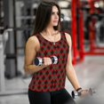 thumbnail image 6 of Gukieu Argyle Plaid Print Women's Quick-drying Fitness Vest, Round Neck Sleeveless Fitness T-shirt, Suitable for Yoga, Sports-Medium, 6 of 7