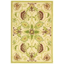 Safavieh Chelsea Harlan Bordered Wool Area Rug, Ivory/Green, 1'8" x 2'6"