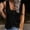 Black, variant on Babysbule Womens Tank Tops Women's O-Neck Loose Vest Casual Solid Color T-Shirts Sleeveless Garment