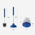 thumbnail image 4 of Eyliden Toilet Brush and Plunger Set for Toilet Cleaning, Brush with Base, Blue, 2 Count, 4 of 7