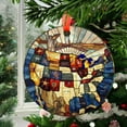 thumbnail image 2 of USA Map Ornament Window Hanging, Name Suncatcher - Christmas, Halloween, 2025, Holiday Decoration, Seasonal Keepsake Gift, Unique 2025, Seasonal Holiday Decor, Holiday Souvenir,, 2 of 5