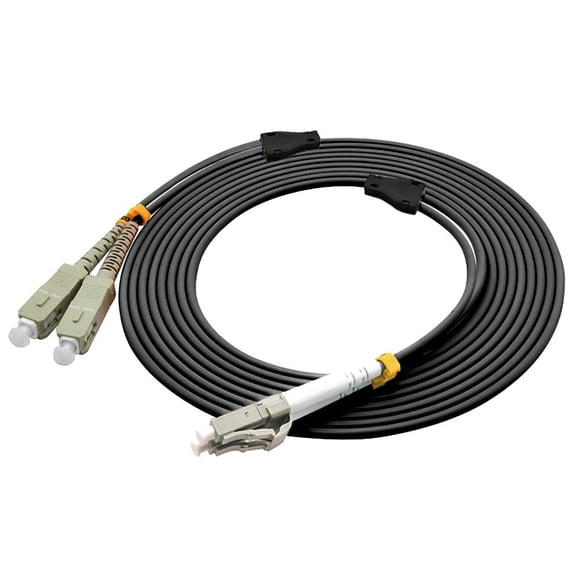 Jeirdus 150Meters LC to SC Outdoor Armored Duplex 62.5/125 OM1 Fiber Optic Cable Jumper Optical Patch Cord Multimode 150M 492ft LC-SC