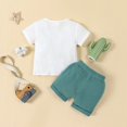 thumbnail image 4 of Baby Boys Linen Clothes Set Toddler Girls Button-down Shirt Tops + Cotton Gauze Shorts Summer 2PCS Outfit 12-18 Month Boy Clothes, 4 of 9