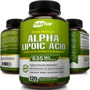 NutriFlair Alpha Lipoic Acid 600mg per Capsule, 120 Vegetarian Capsules