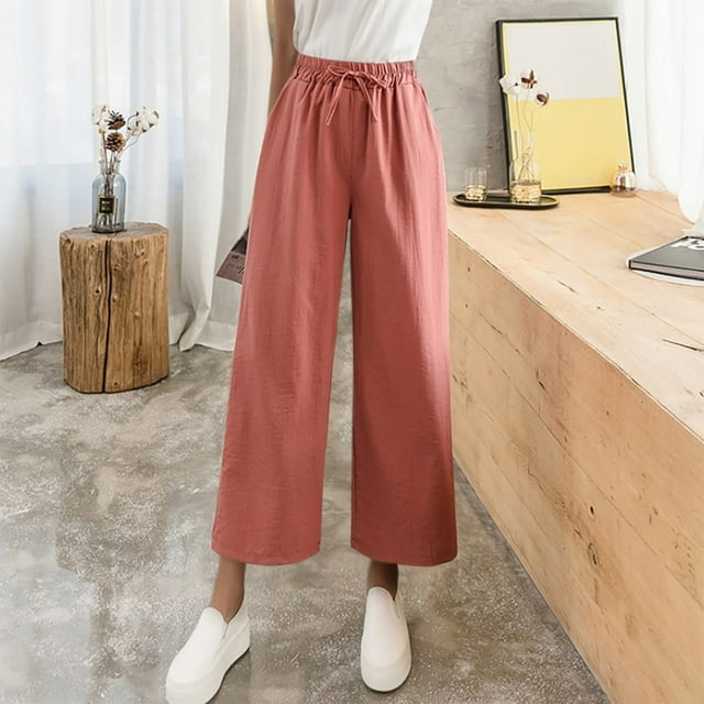 Tidyack,Loose Wide Leg Pants, High Waisted Casual, Stretchy Fabric, Side Pockets, Solid Color, For Daily Wear, Office Travel, Versatile Style, Easy Fit, Modern Fashion, Comfortable Choice