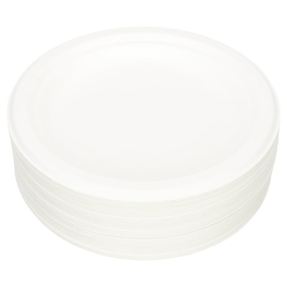 IFANLANDOR 50pcs Disposable Paper Plates Heavy Duty Sugarcane Plates Party Supplies For Kitchen Events And Gatherings