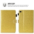 thumbnail image 3 of iPad mini 4 Case, iPad mini 2 3 Case Cover, Allytech PU Leather Folio Glitter Sparke Full Protective Multi Angle Stand Auto Sleep Wake Case Cover with Pencil Holder for Apple iPad mini 1 2 3 4, Gold, 3 of 7
