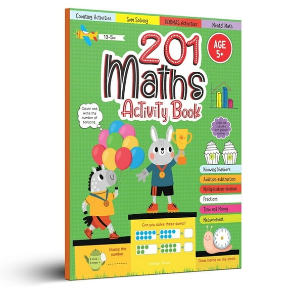 201 Maths Activity Book: Fun Activities and Math Exercises, (Paperback)