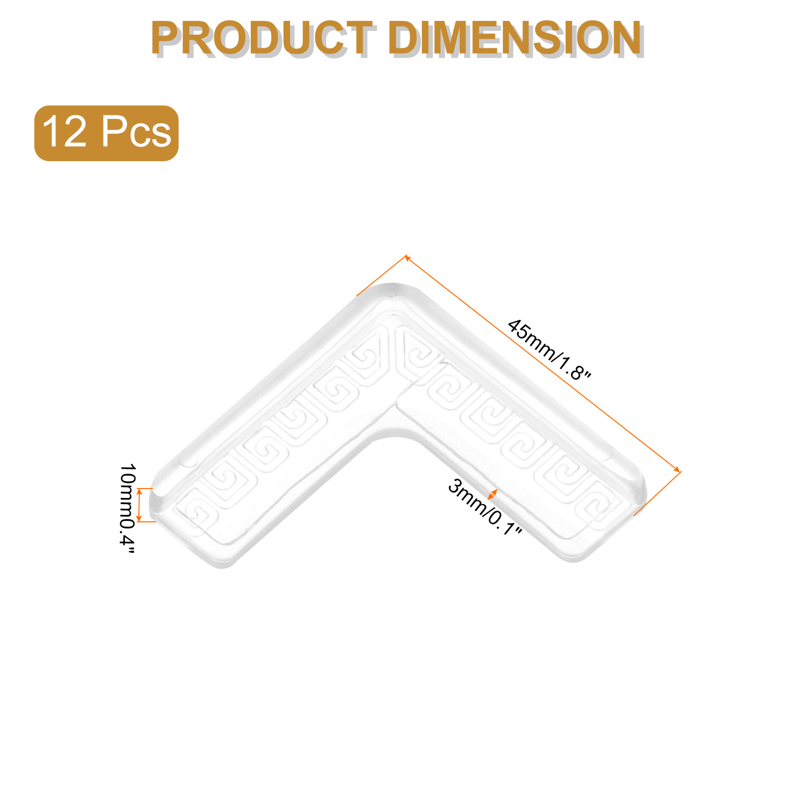 Unique Bargains 12pcs Durable Corner Protectors for Table Furniture Safety Clear