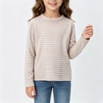 thumbnail image 2 of Mnyotv Fall Outfits Boys Girls Striped Long Sleeve Thermal Tops Comfortable Winter Clothes for Kids Size 3-4Y, 2 of 7