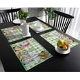 thumbnail image 3 of SPXUBZ Easter Placemats, Green Buffalo Plaid Easter Gnome Egg Flower Basket Carrot 18x12 Inch Placemats for Family Table Holiday Decoration Placemat Set of 6, 3 of 5