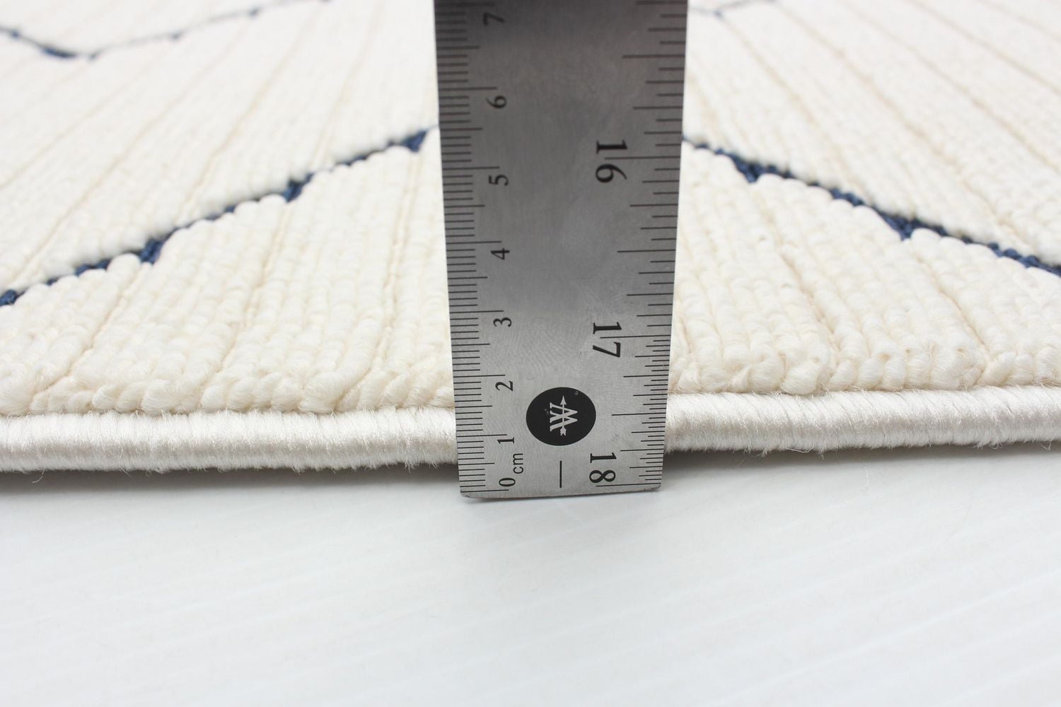 ECARPET Indoor/Outdoor for Balcony, Patio and Garden Raya Blue, Ivory Rug