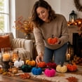 thumbnail image 3 of Halloween Pumpkin Party Decorations, Simulation Pumpkin Figurine for Fall Party Gift, White, 3 of 7