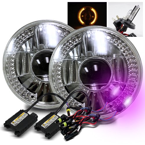 ModifyStreet 12000K H42 HID + Yellow LED Ring H6014/H6015/H6017/H6052