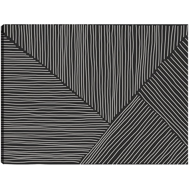 Cuadro Decorativo | Fine Art Tj | Abstracto Geométrico De Malla En Blanco Y Negro Por Dp Gallery - 86 x 114 cm