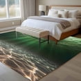 thumbnail image 4 of Large Area Rugs for Living Room Bedroom, Dark Green Ocean Waves 6'x9' Rug Washable Carpet Runner Indoor Outdoor, Summer Beach Coastal Abstract Non Slip Floor Mats Rug for Kitchen, Playroom, 4 of 8