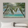 thumbnail image 3 of wall26 Canvas Print Wall Art Palm Tree Duo on Tropical Beach Shoreline Marine Life Nature Photography Modern Art Nautical Scenic Relax/Calm Multicolor for Living Room, Bedroom, Office - 12"x18&q, 3 of 5