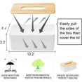 thumbnail image 2 of Cubierta rectangular para caja de pañuelos para pañuelos faciales de papel desechables, soporte rectangular de madera para caja de pañuelos para almacenamiento en tocador de ba, 2 of 5