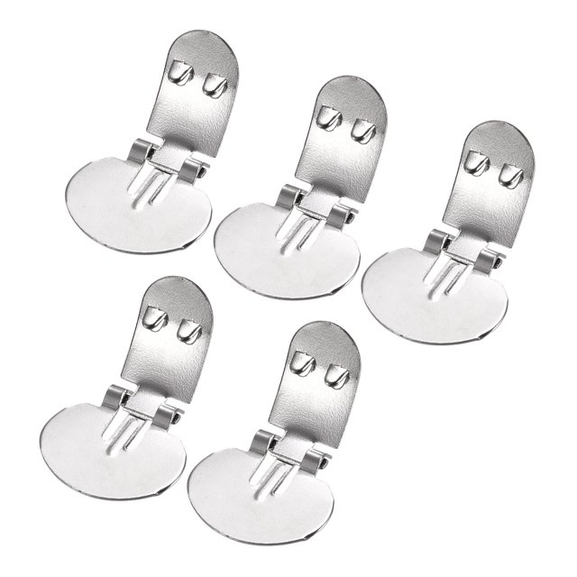 Unique Bargains 30mm x 19.5mm Iron Blank Shoe Clips for DIY Crafts Silver Tone 20 Pack
