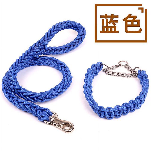 blue 2.cm Correa de perro para perros grandes correas cuerda reflectante mascotas plomo collar de perro arnés correas de nailon para correr