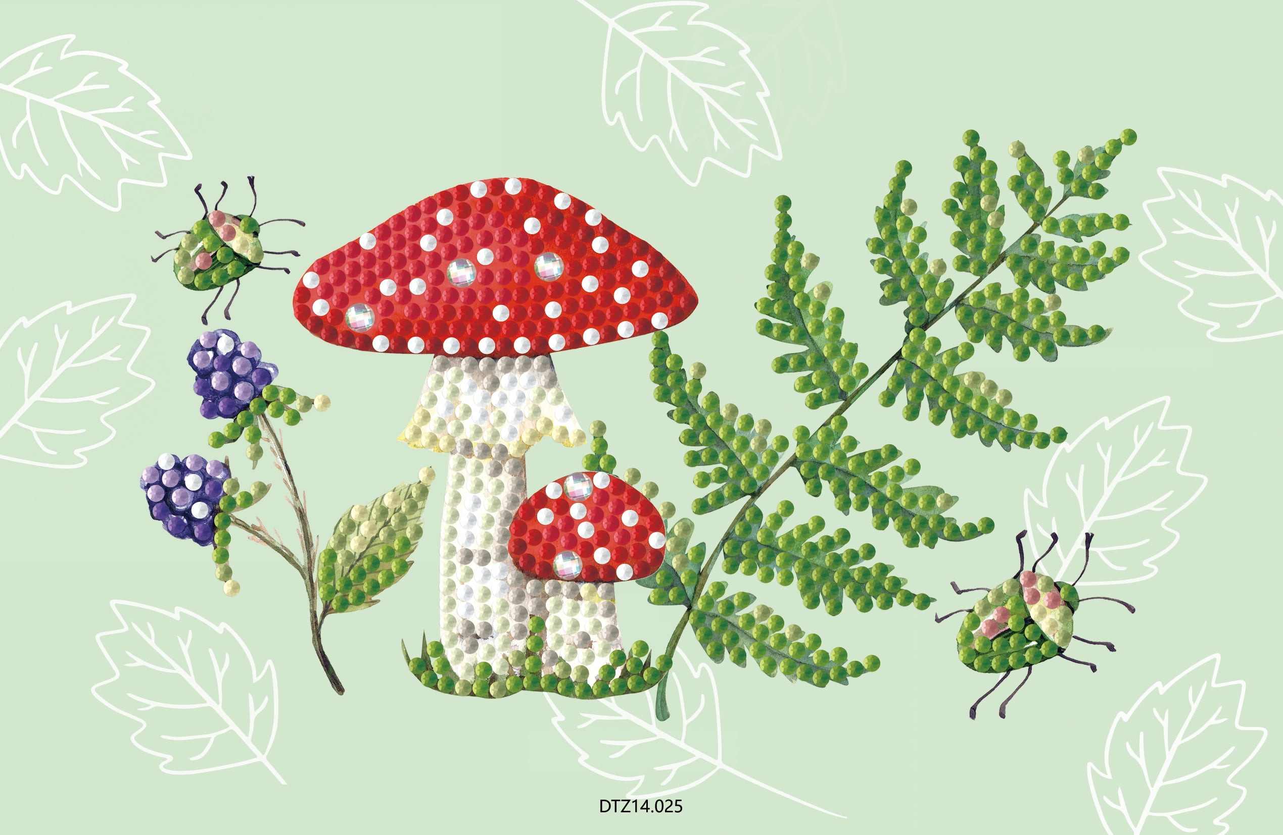 DIAMOND DOTZ® Mushroom Garden Zipper Pouch Diamond Painting