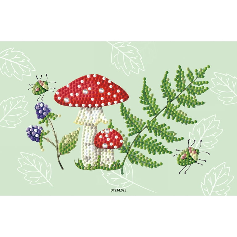 DIAMOND DOTZ® Mushroom Garden Zipper Pouch Diamond Painting Kit