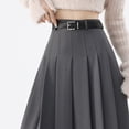 thumbnail image 6 of Elegant High Waist Long Skirt for Women Pleated Dress Color Breathable and Comfortable Polyester Fabric, 6 of 9