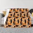 thumbnail image 3 of Throw Blanket for Couch, Cartoon Black Cat White Skull Super Soft Fuzzy Comfy Warm Throw Blanket, Cuteness Lightweight Cozy Plush Flannel Blanket & Throws for Sofa and Bed All Season, 3 of 5