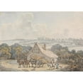 thumbnail image 2 of Samuel Howitt 24x18 Gold Ornate Framed and Double Matted Museum Art Print Titled - Landscape with Hay Cart Before a Cottage, 2 of 4