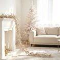 thumbnail image 4 of Christmas Rattan with Glitter Gold Powder Leaves, Champagne White Christmas Tree Decor Holiday Ambiance Ornaments, 71 Inch, 4 of 6