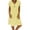 Yellow, variant on Laqbezok Cotton Linen Dress, Women's Casual V-Neck Short Sleeve Retro Sundress, Loose Fit A-Line Gown with Decorative Buttons
