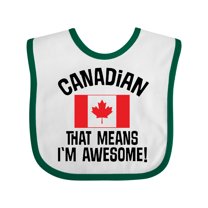 Inktastic Canada Flag Awesome Canadian Boys or Girls Baby Bib